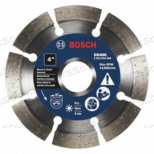 OEM#: DD400ДИСК ДЛЯ АЛМАЗНОЙ ПИЛЫ ДИАМЕТРОМ 4 ДЮЙМА от Bosch Tools