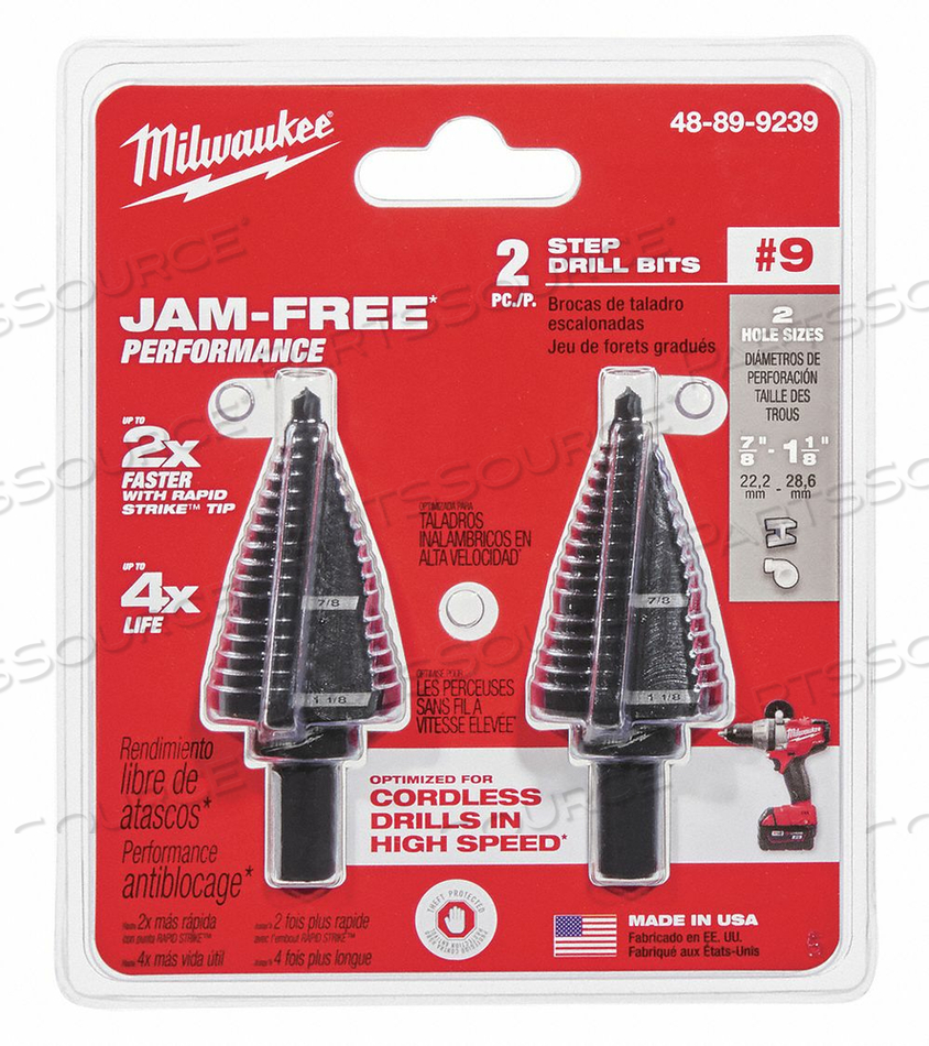 OEM#: 48-89-9239 НАБОР СВЕРЛ 7/8 /1-1/8 РАЗМЕРЫ СВЕРЛ PK2 от Milwaukee Electric Tools