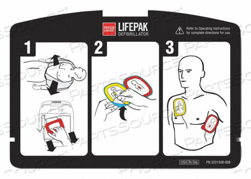 OEM#: 26500-002040QUIK СПРАВОЧНАЯ КАРТА ИНСТРУКЦИЙ ПО АВД И СЛР от Physio-Control