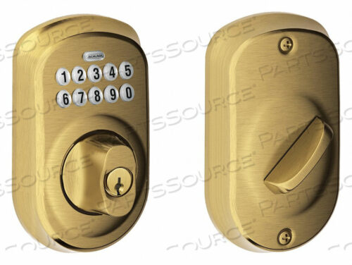 OEM#: BE365 PLY 609PUSH BUTTON LOCKSET DEADBOLT HANDLE by Schlage Lock