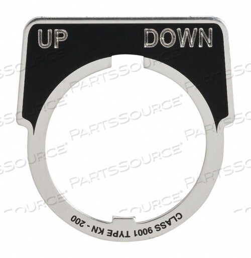 OEM#: 9001KN253ЛЕГЕНДНАЯ ПЛАСТИНА ПОЛУКРУГЛАЯ ВВЕРХ-ВНИЗ ЧЕРНАЯ от APC / American Power Conversion