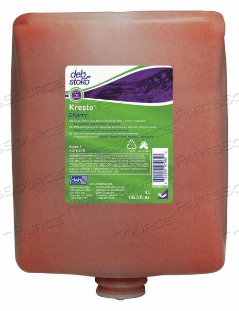 OEM#: KCH4LTRHAND SOAP PASTE CHERRY 4000ML PK4 от Deb