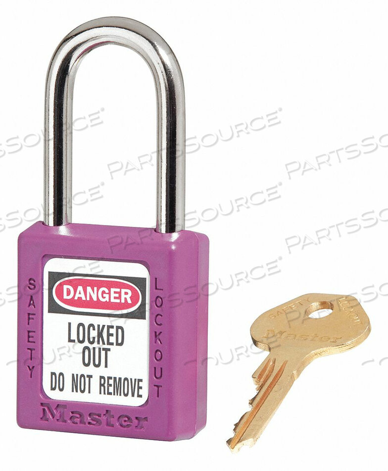 OEM#: 410KAPRPTТЕРМОПЛАСТИКОВЫЙ НАВЕСНОЙ ЗАМОК ZENEX, ДУГА 1-1/2H, ФИОЛЕТОВЫЙ от Master Lock