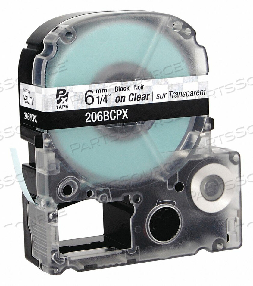 OEM#: 206BCPXЭТИКЕТКА ДЛЯ КАРТРИДЖА 1/4 ДЮЙМА W ПРОЗРАЧНАЯ от Epson