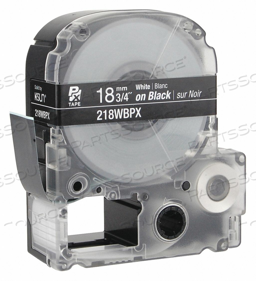 OEM#: 218WBPXЭТИКЕТКА ДЛЯ КАРТРИДЖА 3/4 ДЮЙМА W ЧЕРНАЯ от Epson