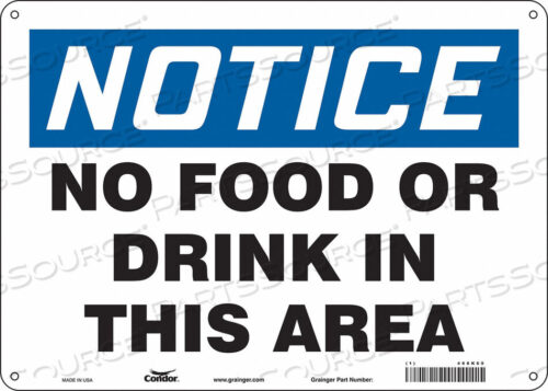 OEM#: 468K69SAFETY SIGN 14 W 10 H 0.055 THICKNESS by Condor