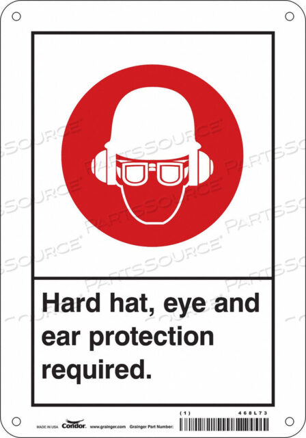 OEM#: 468L73SAFETY SIGN 7 WX10 H 0.055 THICKNESS by Condor