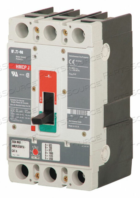 OEM#: HMCP030H1CCВЫКЛЮЧАТЕЛЬ, ЗАЩИТА ДВИГАТЕЛЯ, 3P, 600 В переменного тока 250 В постоянного тока, 30A от Eaton
