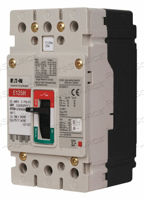 OEM#: EGE3070FFGCАвтоматический выключатель 70A 3P 347/600VAC EG от Eaton