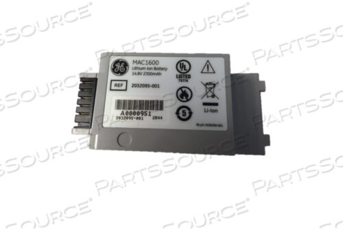 Заменяет GE Medical Systems Information Technology (GEMSIT) 2035701-001АККУМУЛЯТОРНАЯ БАТАРЕЯ, ЛИТИЙ-ИОННАЯ, 14,4 В, 2,3 А·ч, 33,1 Вт·ч