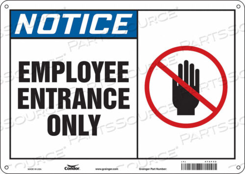 OEM#: 472F32SAFETY SIGN 14 W 10 H 0.055 THICKNESS by Condor