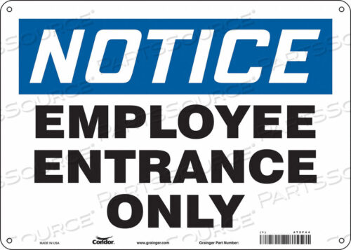 OEM#: 472F44SAFETY SIGN 14 W 10 H 0.055 THICKNESS by Condor