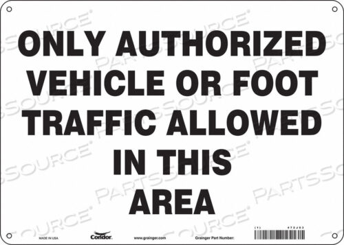 OEM#: 472J03SAFETY SIGN 14 W 10 H 0.032 THICKNESS by Condor