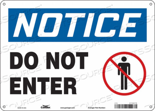 OEM#: 472U75ЗНАК БЕЗОПАСНОСТИ ВХОД ЗАПРЕЩЕН 10 X14 от Condor