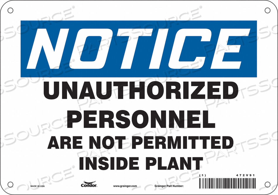 OEM#: 472V91ЗНАК БЕЗОПАСНОСТИ 10 Ш 7 В 0,032 ТОЛЩИНА от Condor