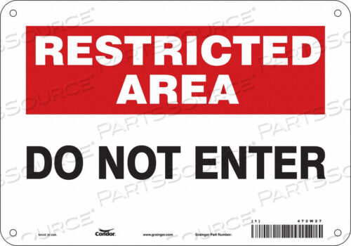 OEM#: 472W27ЗНАК БЕЗОПАСНОСТИ ВХОД ЗАПРЕЩЕН 7 X10 от Condor
