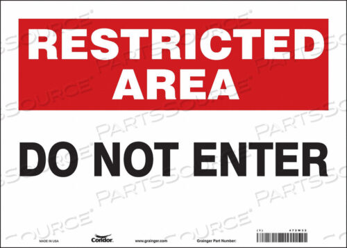 OEM#: 472W32ЗНАК БЕЗОПАСНОСТИ ВХОД ЗАПРЕЩЕН 10 X14 от Condor