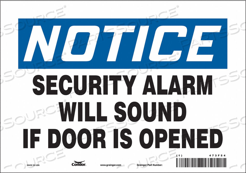 OEM#: 473F54ЗНАК БЕЗОПАСНОСТИ 10 Ш 7 В 0,004 ТОЛЩИНА от Condor