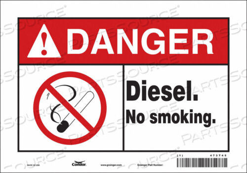 OEM#: 473T45NO SMOKING SIGN 10 WX7 H 0.004 THICK by Condor