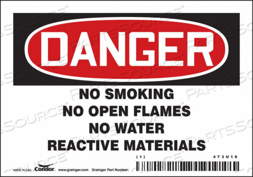 OEM#: 473U18ЗНАК НЕ КУРИТЬ 5 ШX3-1/2 В 0,004 ТОЛЩИНА от Condor