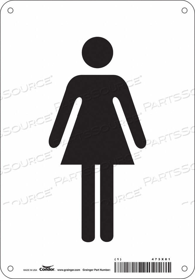 OEM#: 473X81ЗНАК ТУАЛЕТА 7 Ш 10 В 0,032 ТОЛЩИНА от Condor