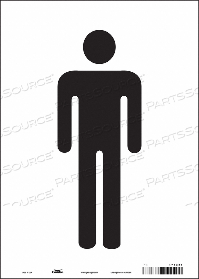 OEM#: 473Z25ЗНАК ТУАЛЕТА 10 Ш 14 В 0,004 ТОЛЩИНА от Condor