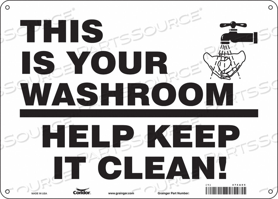 OEM#: 474A05ЗНАК ТУАЛЕТА 14 Ш 10 В 0,032 ТОЛЩИНА от Condor