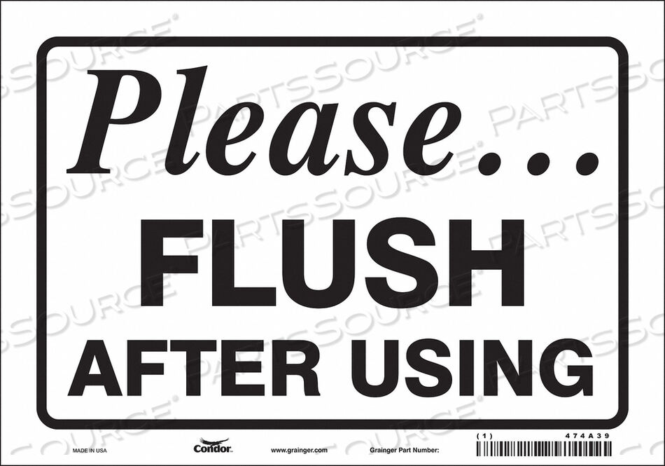 OEM#: 474A39ЗНАК ТУАЛЕТА 10 Ш 7 В 0,004 ТОЛЩИНА от Condor