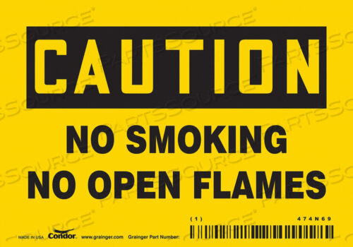 OEM#: 474N69SAFETY SIGN 5 W 3-1/2 H 0.004 THICK by Condor