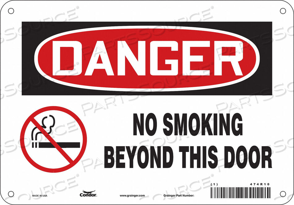 OEM#: 474R10SAFETY SIGN 10 W 7 H 0.055 THICKNESS by Condor