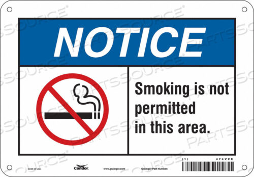 OEM#: 474V20SAFETY SIGN 10 W 7 H 0.055 THICKNESS by Condor