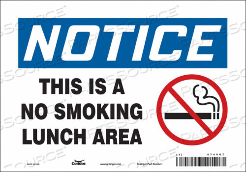 OEM#: 474V67SAFETY SIGN 10 W 7 H 0.004 THICKNESS by Condor