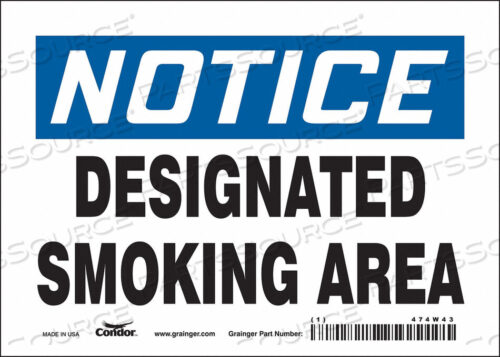 OEM#: 474W43SAFETY SIGN 7 W 5 H 0.004 THICKNESS by Condor