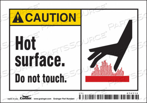 OEM#: 474Y14ЗНАК ОПАСНОСТИ 5 Ш X 3-1/2 В 0,004 ТОЛЩИНА от Condor