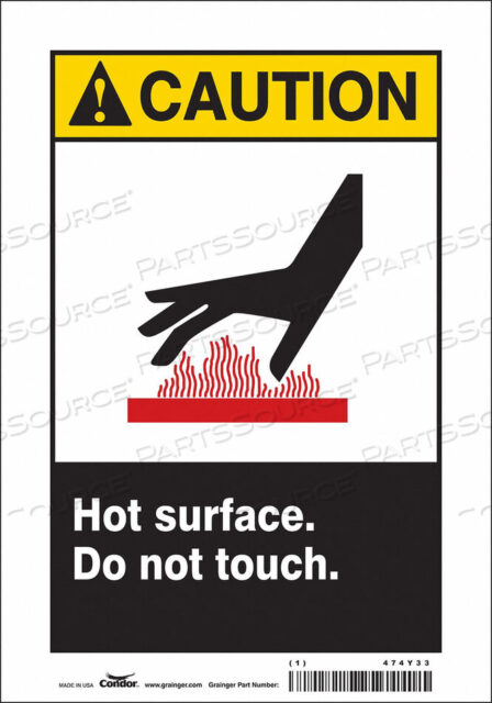 OEM#: 474Y33DANGER SIGN 7 W X 10 H 0.004 THICK by Condor