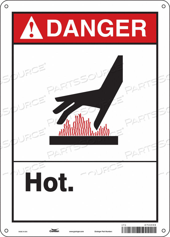 OEM#: 474Z88ЗНАК ОПАСНОСТИ 10 Ш X 14 В 0,055 ТОЛЩИНА от Condor