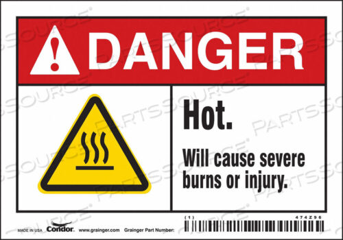 OEM#: 474Z96ЗНАК ОПАСНОСТИ 5 Ш X 3-1/2 В 0,004 ТОЛЩИНА от Condor