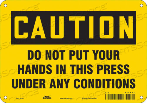 OEM#: 475A57ЗНАК БЕЗОПАСНОСТИ 10 Ш 7 В 0,032 ТОЛЩИНА от Condor