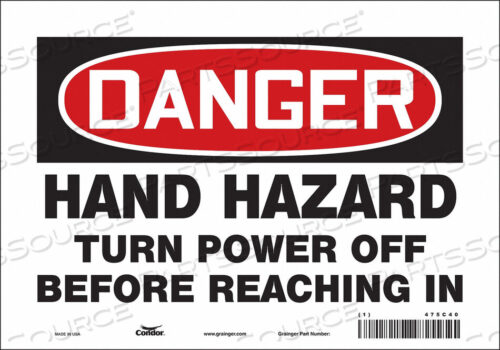 OEM#: 475C40ЗНАК БЕЗОПАСНОСТИ 10 Ш 7 В 0,004 ТОЛЩИНА от Condor