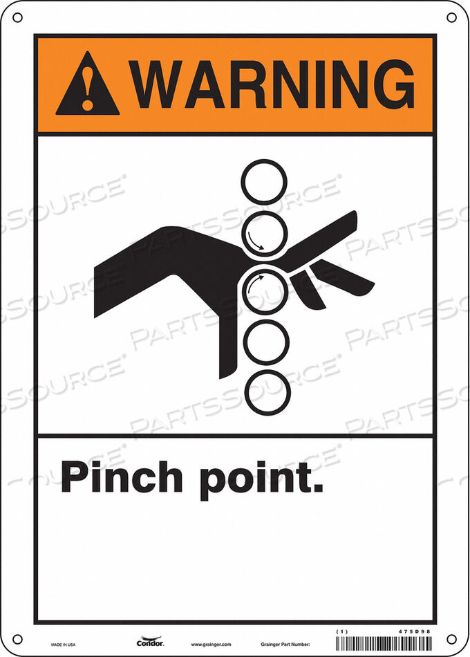 OEM#: 475D98ЗНАК БЕЗОПАСНОСТИ 10 Ш 14 В 0,032 ТОЛЩИНА от Condor