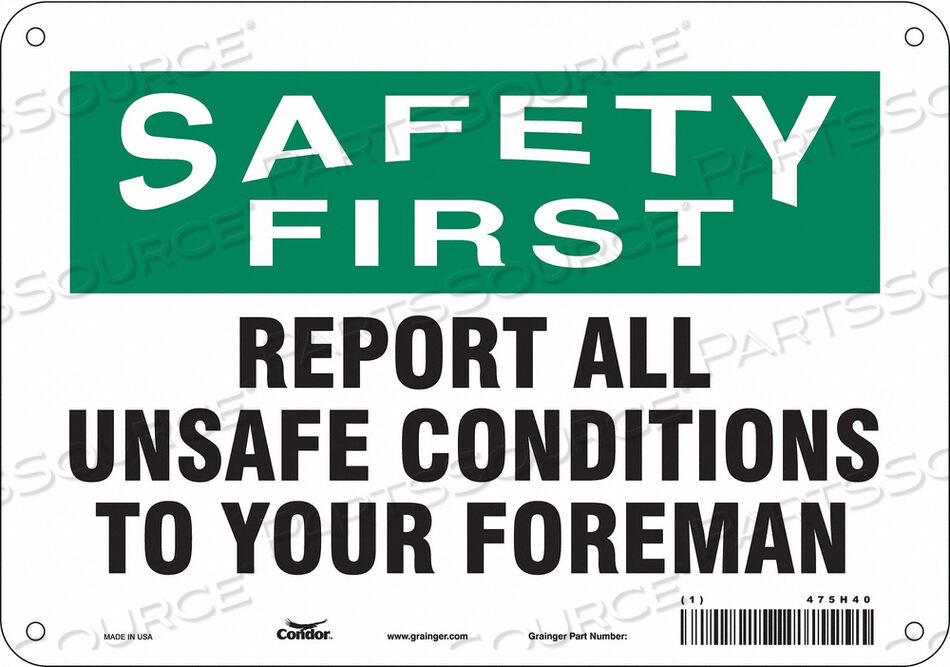 OEM#: 475H40ЗНАК БЕЗОПАСНОСТИ 10 Ш 7 В 0,032 ТОЛЩИНА от Condor