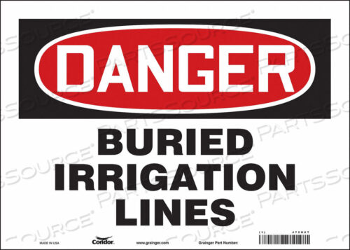 OEM#: 475K87SAFETY SIGN 14 W 10 H 0.004 THICKNESS by Condor