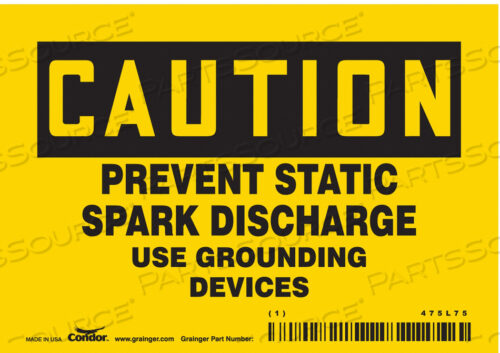 OEM#: 475L75J6967 ЗНАК ОПАСНОСТИ 5 Ш X 3-1/2 В 0,004 ТОЛЩИНА от Condor