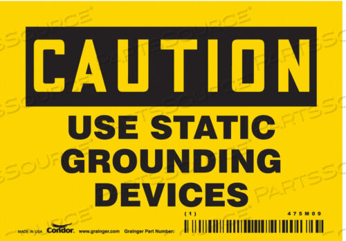 OEM#: 475M09ЗНАК ОПАСНОСТИ 5 Ш X 3-1/2 В 0,004 ТОЛЩИНА от Condor