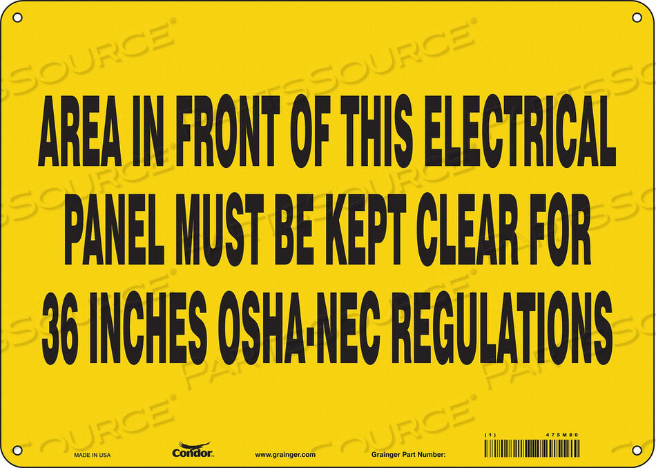 OEM#: 475M80ЗНАК БЕЗОПАСНОСТИ 14 Ш 10 В 0,032 ТОЛЩИНА от Condor