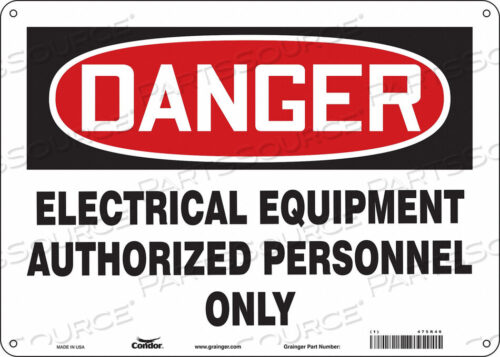 OEM#: 475R46SAFETY SIGN 14 W 10 H 0.055 THICKNESS by Condor