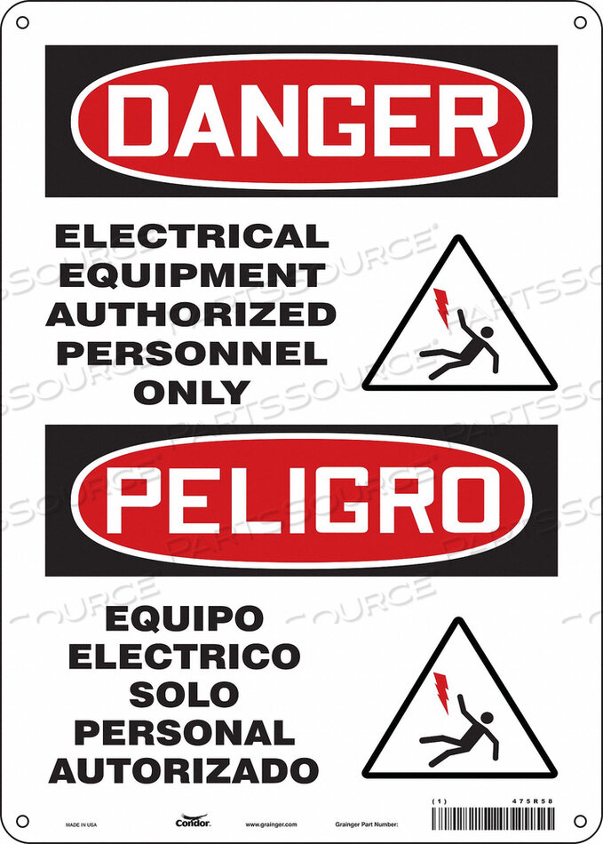 OEM#: 475R58ЗНАК БЕЗОПАСНОСТИ 10 Ш 14 В 0,032 ТОЛЩИНА от Condor