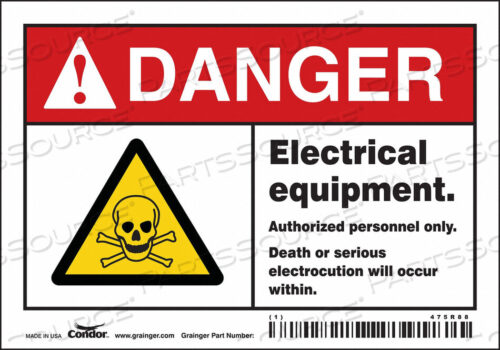 OEM#: 475R88ЗНАК БЕЗОПАСНОСТИ 5 Ш 3-1/2 В 0,004 ТОЛЩИНА от Condor