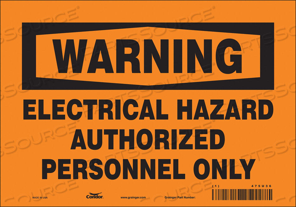 OEM#: 475U36ЗНАК БЕЗОПАСНОСТИ 10 Ш 7 В 0,004 ТОЛЩИНА от Condor