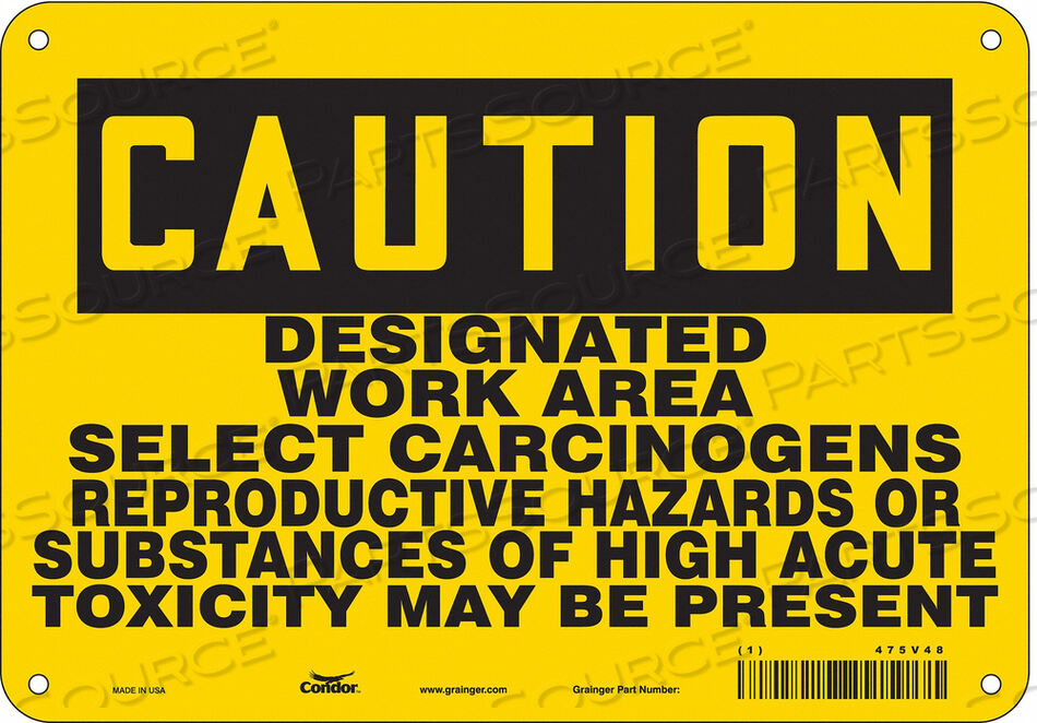 OEM#: 475V48ЗНАК БЕЗОПАСНОСТИ 10 ШX7 В 0,055 ТОЛЩИНА от Condor